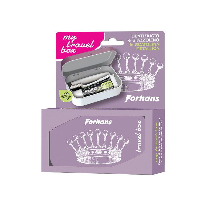 Forhans Travel Box Corona Rosa Spazzolino e Dentifricio 12 ml Forhans Travel Box Corona Rosa Spazzolino e Dentifricio 12 ml