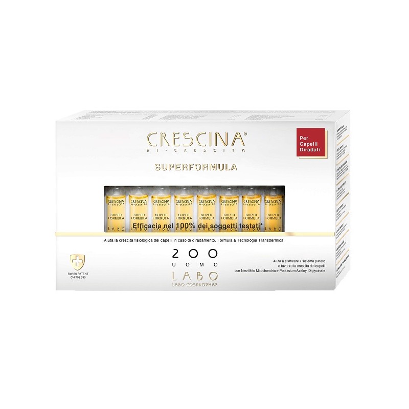 Crescina Superformula 200 Uomo Capelli 20 Fiale