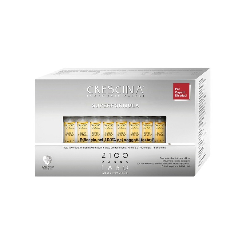 Crescina Isole Follicolari 2100 Donna Capelli 40 Fiale