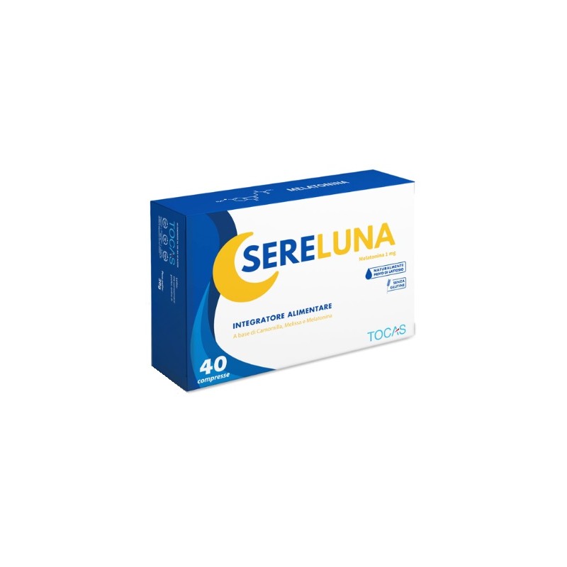 Sereluna Integratore Sonno Melatonina Melissa Camomilla 40 Compresse
