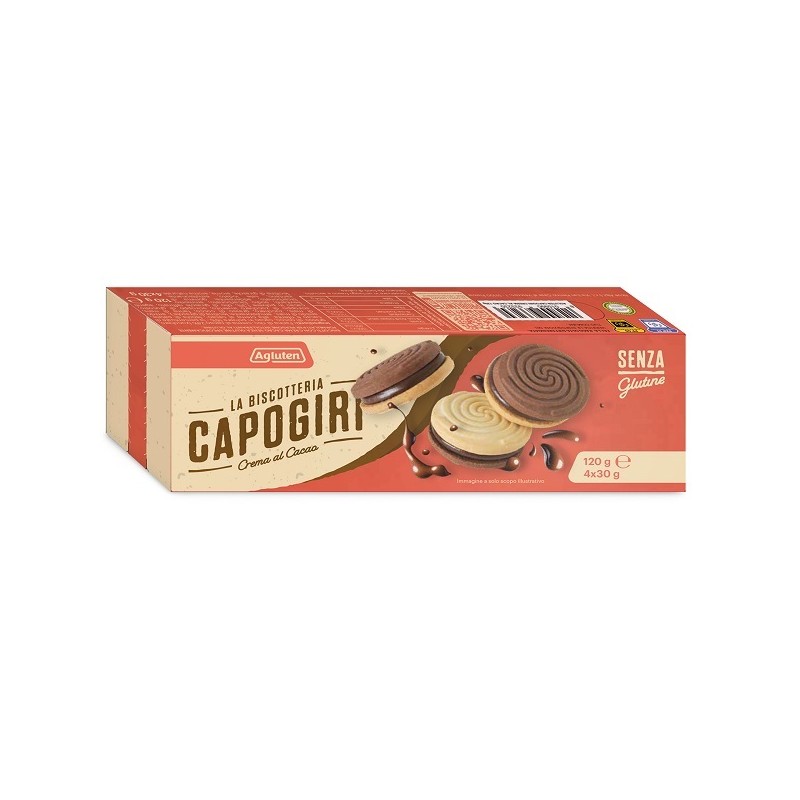 Agluten Capogiri Biscotti Crema Cacao Senza Glutine 120 g