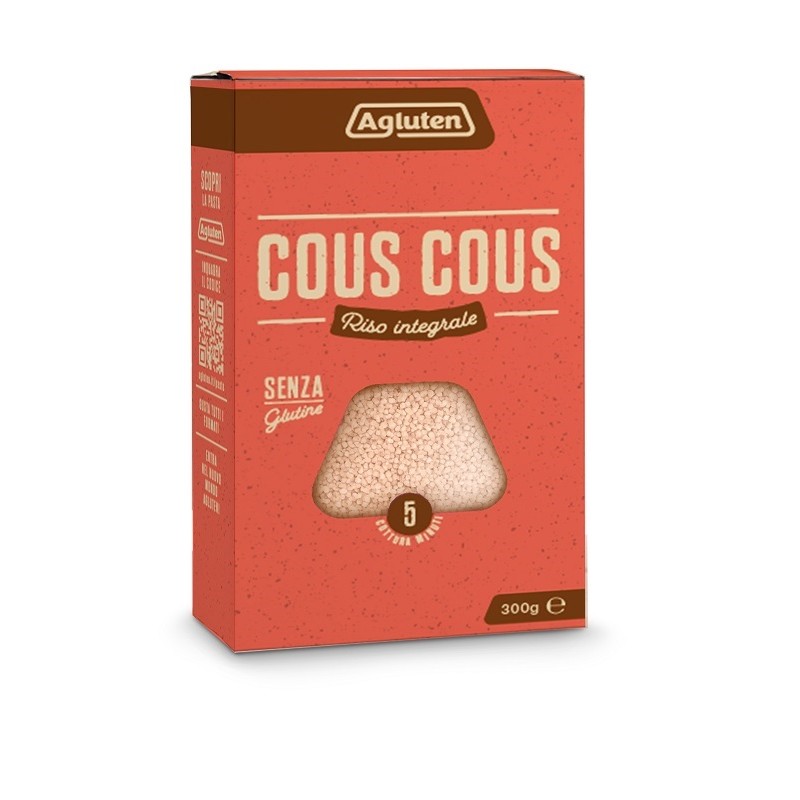 Agluten Cous Cous Riso Integrale Senza Glutine Celiaci 300 g