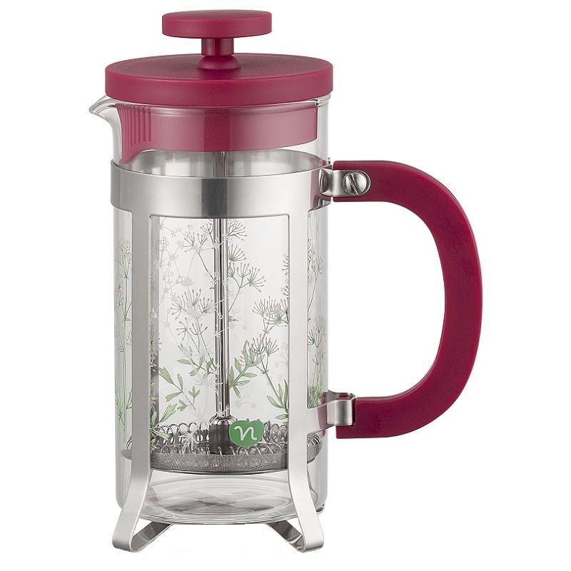 Neavita Tea Plunger Herbarium Magenta per Tisane 350 ml