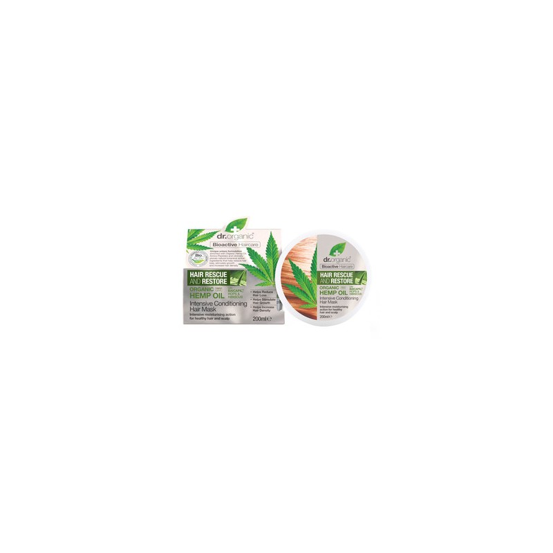 Dr Organic Hemp Oil Hair Mask Maschera Ristrutturante Capelli 200 ml