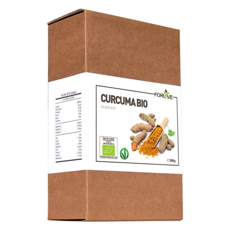 Forlive Curcuma Bio in Polvere Spezia Ayurveda 200 g Forlive Curcuma Bio in Polvere Spezia Ayurveda 200 g