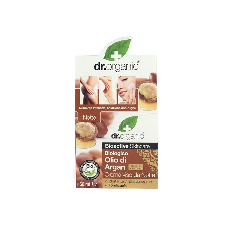 Dr Organic Argan Night Cream Crema Notte Rigenerante all'Olio di Argan 50 ml
