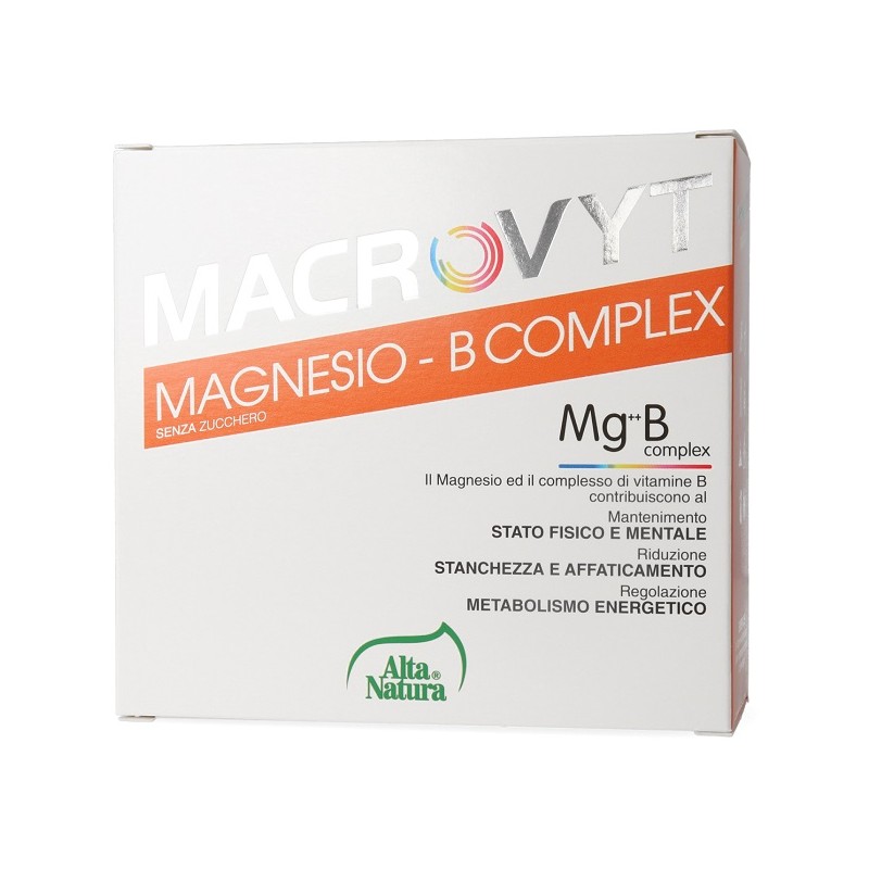 Alta Natura Macrovyt Magnesio B Complex 18 Bustine Alta Natura Macrovyt Magnesio B Complex 18 Bustine