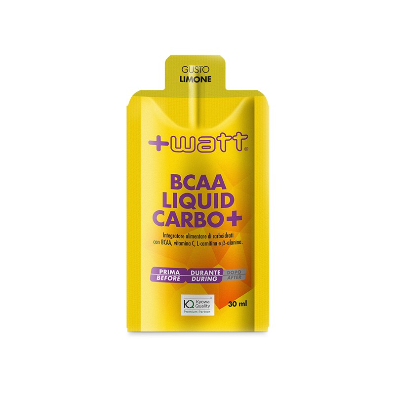 +Watt BCAA Liquid Carbo+ Energia Carboidrati Limone 30 ml +Watt BCAA Liquid Carbo+ Energia Carboidrati Limone 30 ml