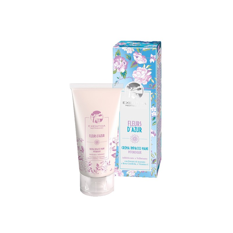 Exenthia Mediterranea Fleurs d'Azur Crema Impacco Mani Vitamina C 75 ml Exenthia Mediterranea Fleurs d'Azur Crema Impacco Mani Vitamina C 75 ml