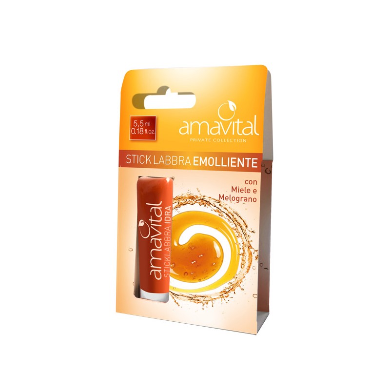 Amavital Stick Labbra Emolliente Miele Melograno 5,5 ml