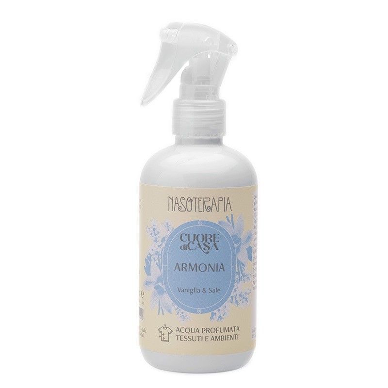 Formato di Acqua Profumata Armonia Vaniglia e Sale per Tessuti e Ambienti 250 ml Formato di Acqua Profumata Armonia Vaniglia e Sale per Tessuti e Ambienti 250 ml
