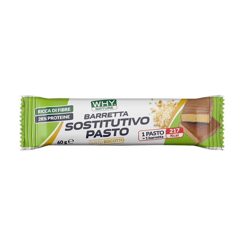 Whynature Barretta Sostitutiva Pasto Biscotto 60 g Whynature Barretta Sostitutiva Pasto Biscotto 60 g