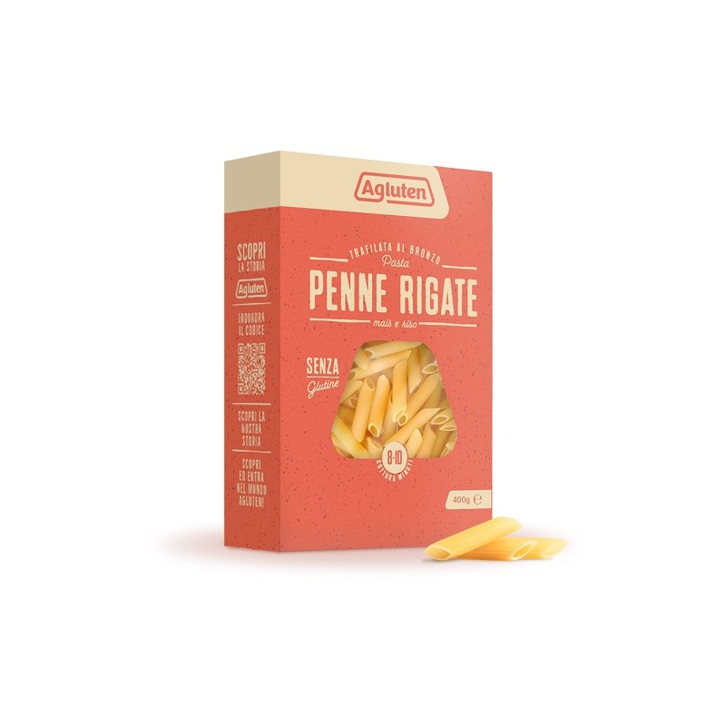 Agluten Penne Rigate Senza Glutine Mais Riso 400 g Agluten Penne Rigate Senza Glutine Mais Riso 400 g