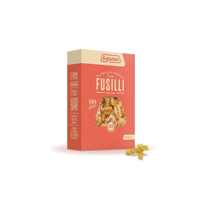Agluten Fusilli Senza Glutine Trafilati al Bronzo 400 g Agluten Fusilli Senza Glutine Trafilati al Bronzo 400 g