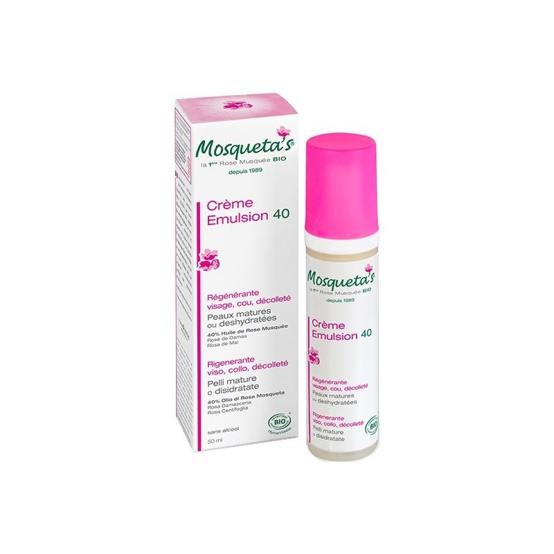 Mosqueta's Crème Emulsion 40 Rosa Mosqueta Collo Decolleté 50 ml