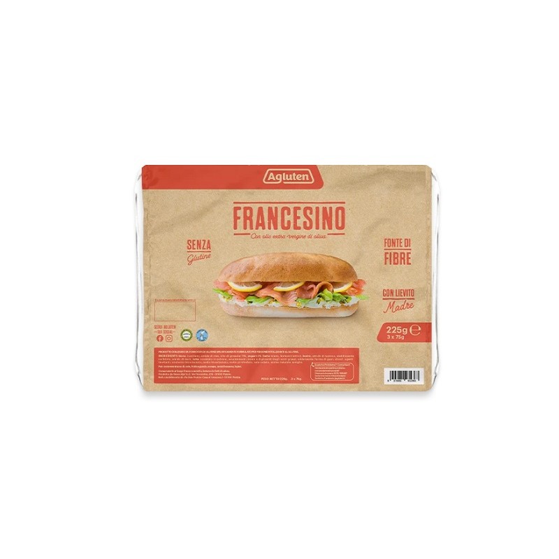 Agluten Il Francesino Senza Glutine e Lattosio 225 g Agluten Il Francesino Senza Glutine e Lattosio 225 g