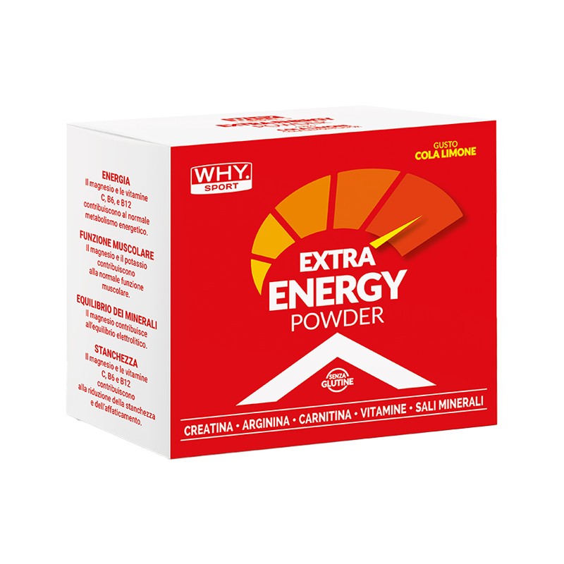 Whysport Extra Energy Powder Gusto Cola Limone Creatina e Aminoacidi 20 Bustine
