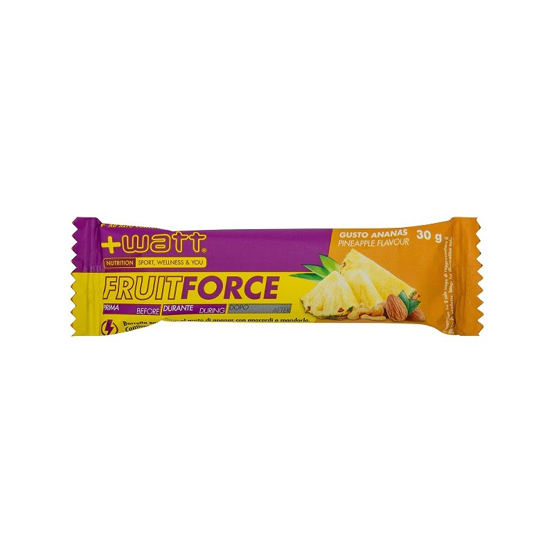 +Watt Fruit Force Barretta Energetica Naturale Ananas 30 g +Watt Fruit Force Barretta Energetica Naturale Ananas 30 g