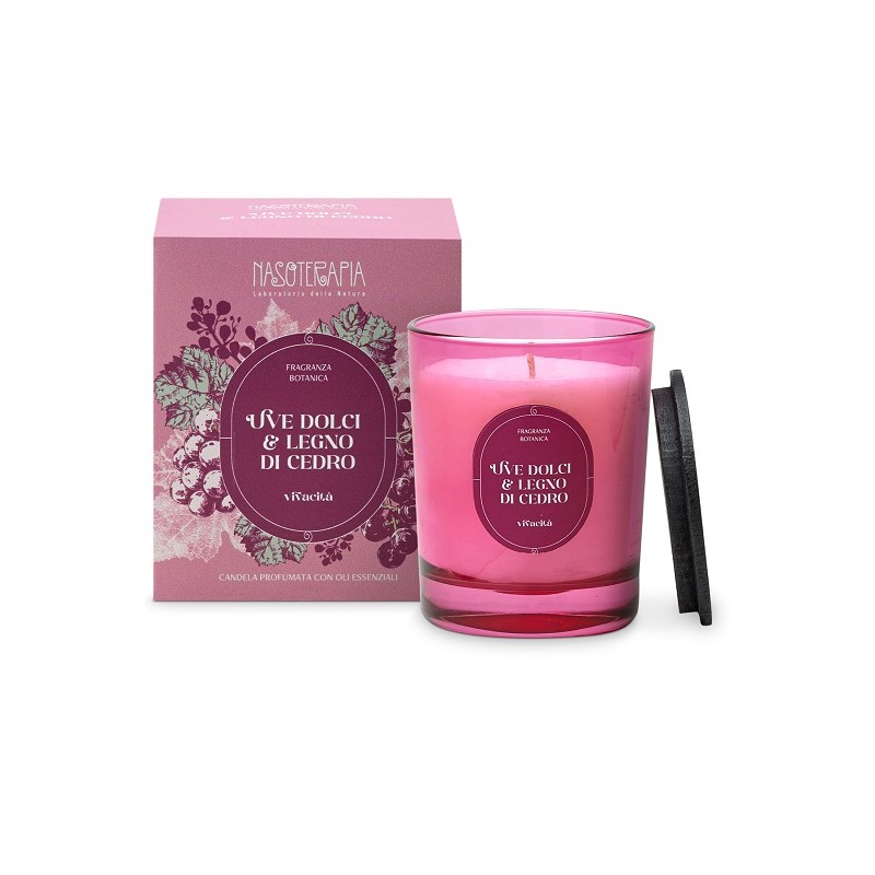 Nasoterapia Candela Uve Dolci E Legno Di Cedro 180 g Nasoterapia Candela Uve Dolci E Legno Di Cedro 180 g