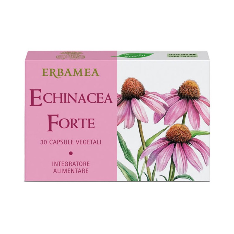 Confezione Erbamea Echinacea Forte Integratore per Supportare le Difese 30 Capsule