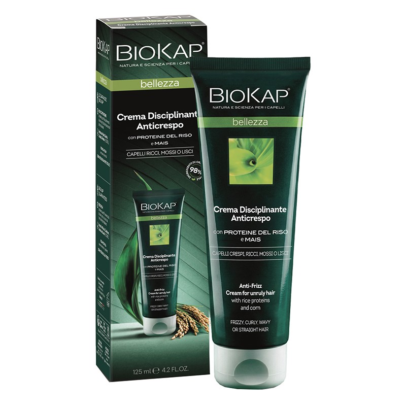 Formato di Biokap Bellezza Crema Disciplinante Anticrespo per Capelli Morbidi e Sani 125 ml Formato di Biokap Bellezza Crema Disciplinante Anticrespo per Capelli Morbidi e Sani 125 ml