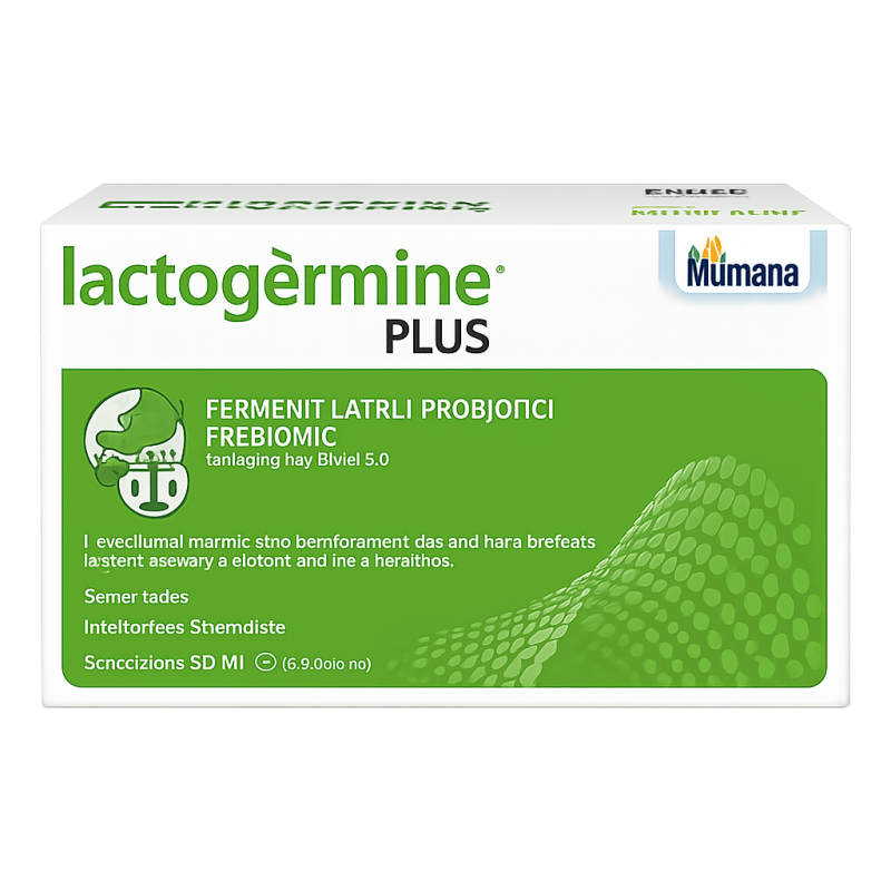 Scatola di Humana Lactogermine Plus Fermenti Lattici per Benessere Intestinale 10 Flaconcini Monodose Scatola di Humana Lactogermine Plus Fermenti Lattici per Benessere Intestinale 10 Flaconcini Monodose