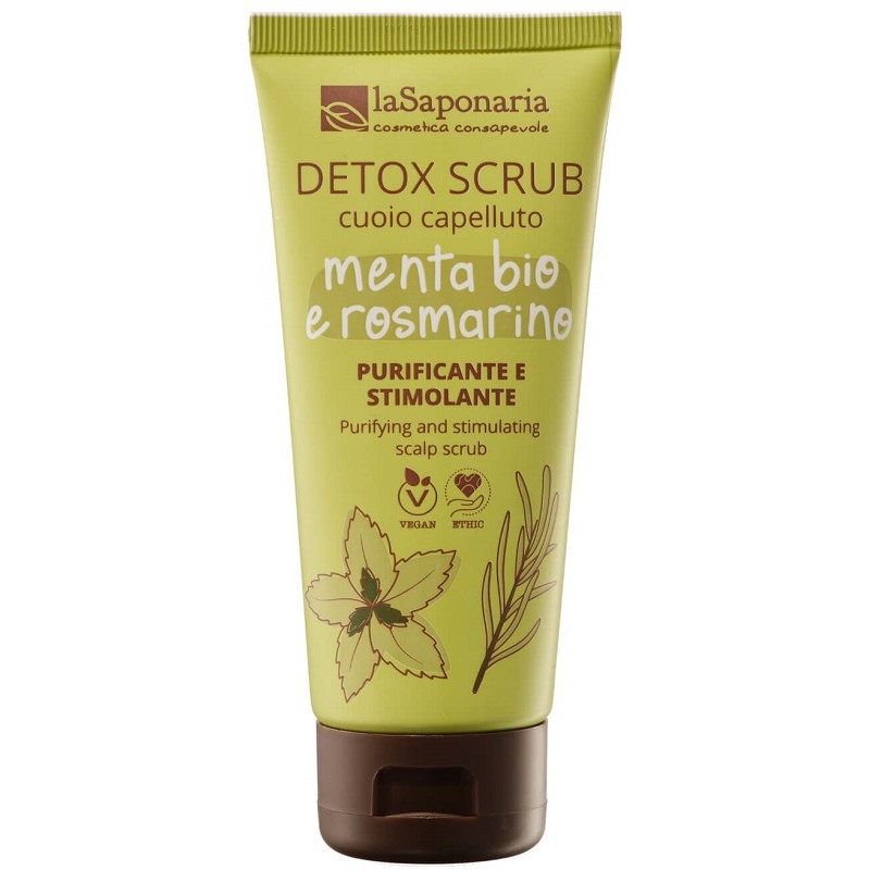 La Saponaria Detox Scrub Cuoio Capelluto Menta Bio Rosmarino 100ml La Saponaria Detox Scrub Cuoio Capelluto Menta Bio Rosmarino 100ml