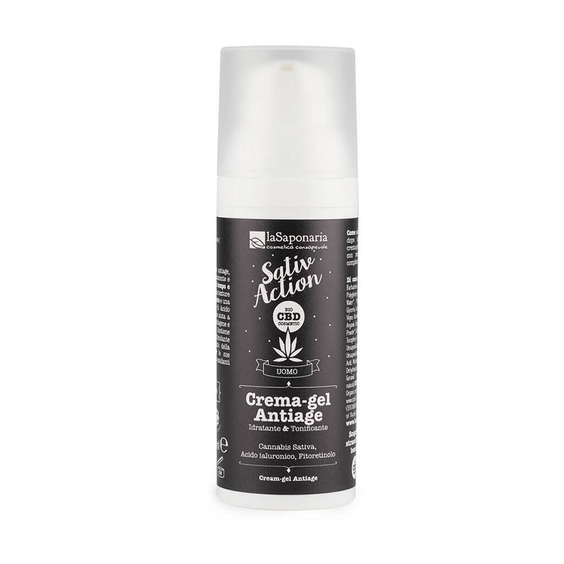 La Saponaria SativAction CBD Crema Gel viso uomo Antiage 50ml La Saponaria SativAction CBD Crema Gel viso uomo Antiage 50ml