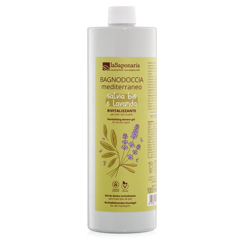 La Saponaria Maxibagnodoccia Mediterraneo Salvia Bio Lavanda 1 Litro