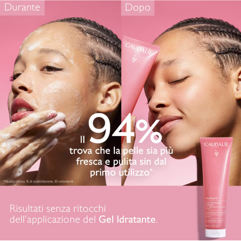 Caudalie Vinohydra Gel Detergente Idratante per Pelli Secche e Sensibili 150 ml Caudalie Vinohydra Gel Detergente Idratante per Pelli Secche e Sensibili 150 ml