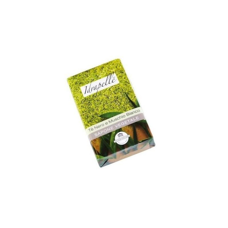 Idrapelle Sapone Vegetale al Tè Nero e Muschio da 150 g Idrapelle Sapone Vegetale al Tè Nero e Muschio da 150 g