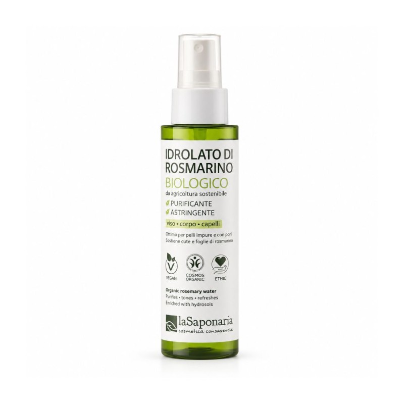 La Saponaria Idrolato di Rosmarino Bio Acqua Floreale Purificante 100ml La Saponaria Idrolato di Rosmarino Bio Acqua Floreale Purificante 100ml