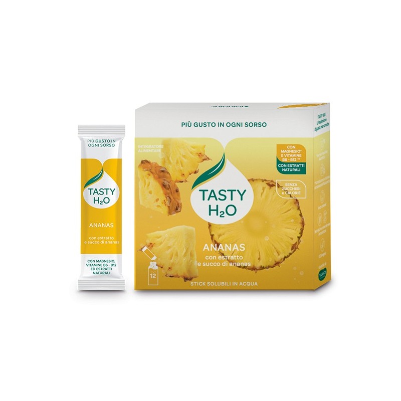 Tasty H2o Ananas Integratore Drenante e Antiaffaticamento 12 Stick Tasty H2o Ananas Integratore Drenante e Antiaffaticamento 12 Stick
