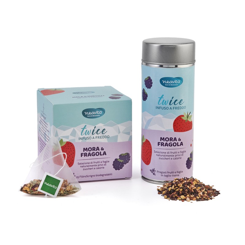 Infuso Twice Mora e Fragola Neavita - Filtri a Freddo 15 Filtri
