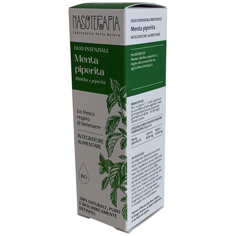 Nasoterapia Olio Essenziale Menta Piperita Bio Digestivo e Respiratorio 10ml