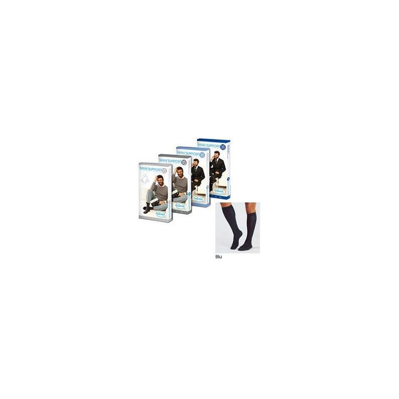 Man Support 15 Gambaletto Compressivo Blu Taglia 5 1 Paio Man Support 15 Gambaletto Compressivo Blu Taglia 5 1 Paio