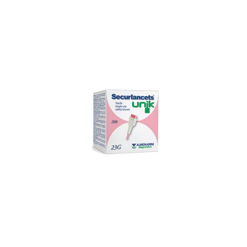 Securlancets Unik Lancette Pungidito Sterili 23G 200 Pezzi