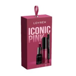 Formato di Lovren Iconic Pink Cofanetto Makeup Natale 2026 Trio Labbra Rossetto Cramy + Matita Labbra + Rossetto Liquido