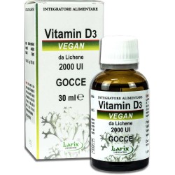 Formato di Larix Vitamina D3 Vegana 2000 UI per la Salute di Ossa e Denti 30 ml Formato di Larix Vitamina D3 Vegana 2000 UI per la Salute di Ossa e Denti 30 ml