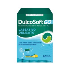 Formato di Dulcosoft Go Lassativo Delicato per Stitichezza Gusto Limone 20 Bustine da 20 ml