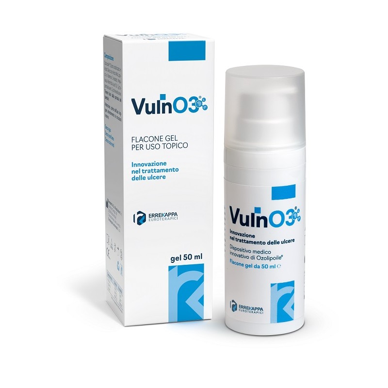 VulnO3 Lipogel Gel all'Ozono per Ulcere e Piaghe Cutanee 50 ml