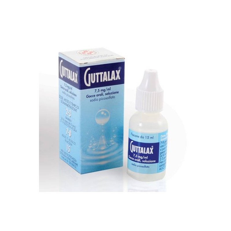 Guttalax Gocce 7,5 mg/ml Lassativo Stitichezza 15 ml