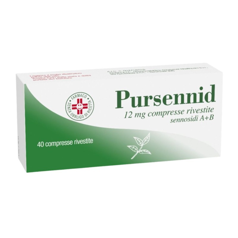 Confezione di Pursennid 12 mg Lassativo Stitichezza Occasionale 40 Compresse