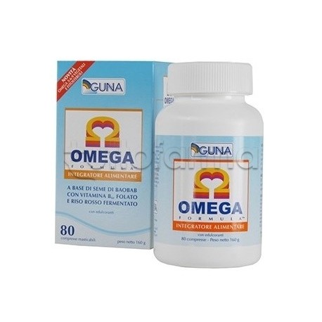 Guna Omega Formula Integratore Alimentare per Abbassare Colesterolo 80 Capsule