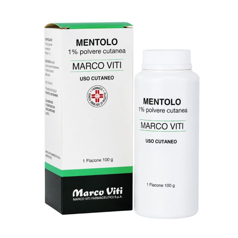 Barattolo Marco Viti Polvere Fine Mentolo 1% per il Benessere Pelle 100 g Barattolo Marco Viti Polvere Fine Mentolo 1% per il Benessere Pelle 100 g