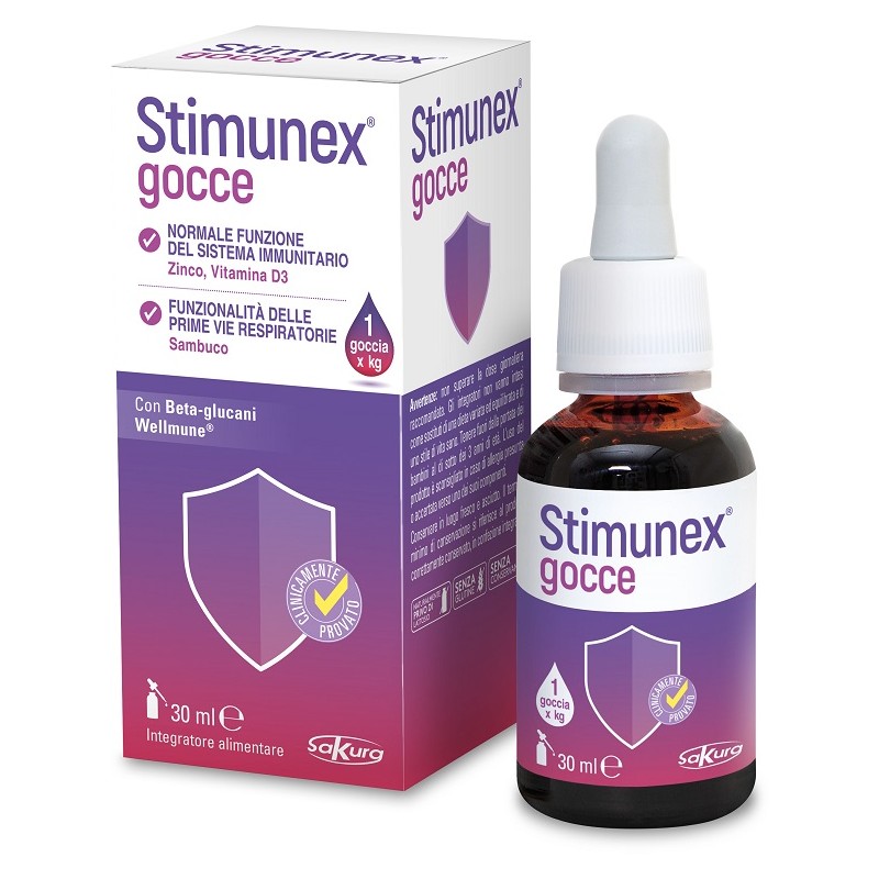 Stimunex Gocce Integratore Difese Immunitarie Sambuco Zinco Vitamina D3 30 ml Stimunex Gocce Integratore Difese Immunitarie Sambuco Zinco Vitamina D3 30 ml