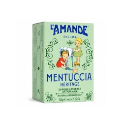 Formato di L'Amande Sapone Naturale Artigianale Mentuccia per Viso e Corpo 150 g Formato di L'Amande Sapone Naturale Artigianale Mentuccia per Viso e Corpo 150 g