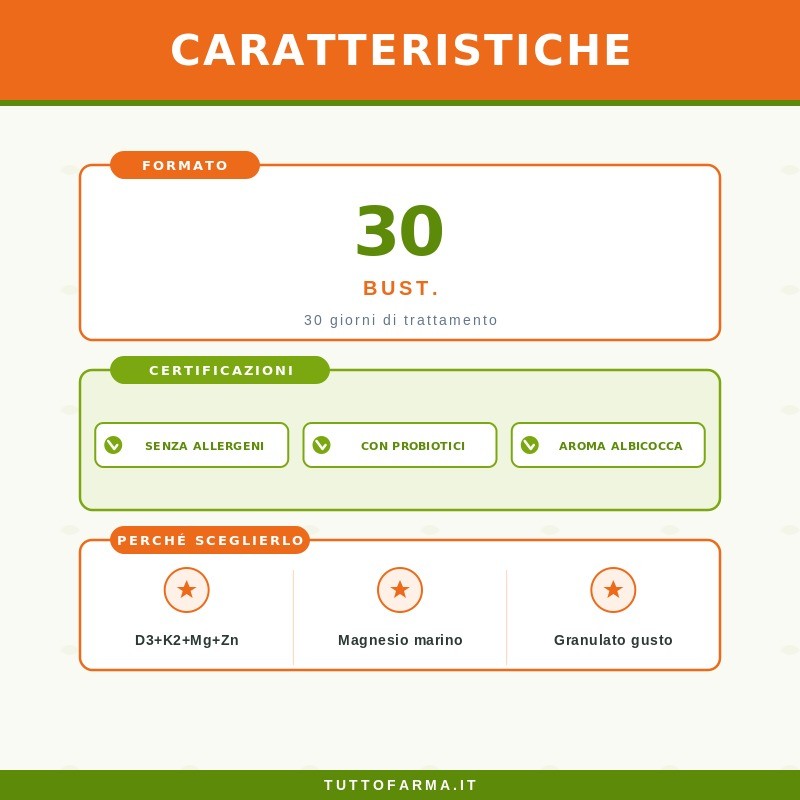 GunaVit D3K2 Integratore di Vitamina D e Vitamina K 30 Bustine