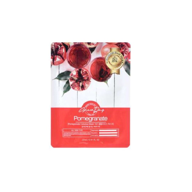 Formato di Grace Day Pomegranate Maschera Viso Antiossidante 27g Formato di Grace Day Pomegranate Maschera Viso Antiossidante 27g