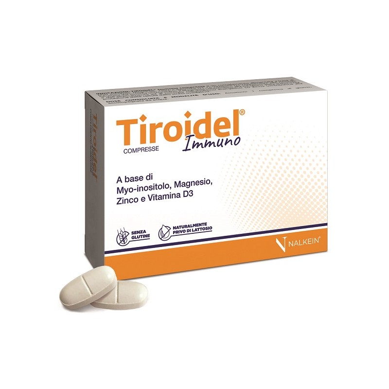 Confezione di Tiroidel Immuno Integratore Immunitario con Vitamina D3 e Zinco 30 Compresse Confezione di Tiroidel Immuno Integratore Immunitario con Vitamina D3 e Zinco 30 Compresse